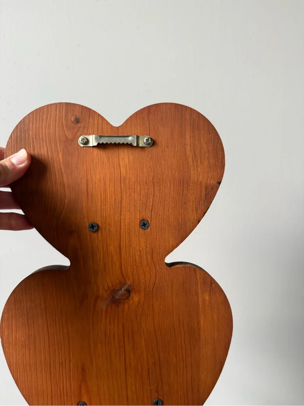Vtg Wood 3 Tier Heart Shaped Wall Hanging Display Shelf Farmhouse Country 18”